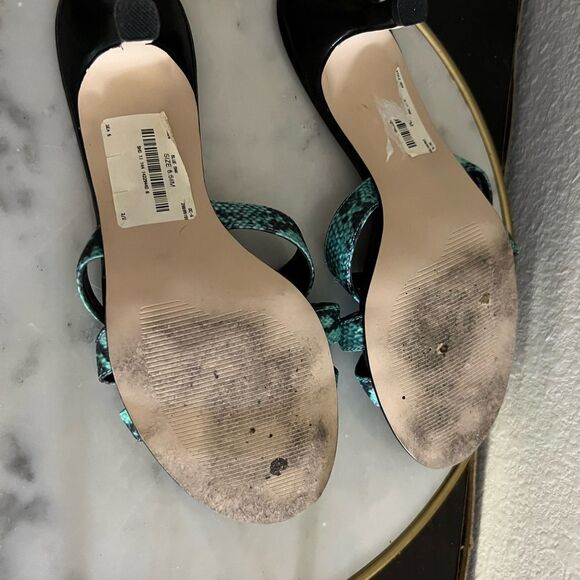 IMPO Women’s Thing Heeled Sandals Animal Snake Black Green 8.5 - Picture 6 of 6